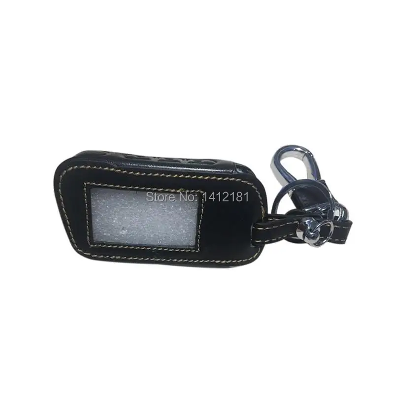 

Genuine Leather A93 Car Key Case Cover for Key Fob Starline A93 A63 A39 A36 Two Way Car Alarm Remote Control LCD Keychain