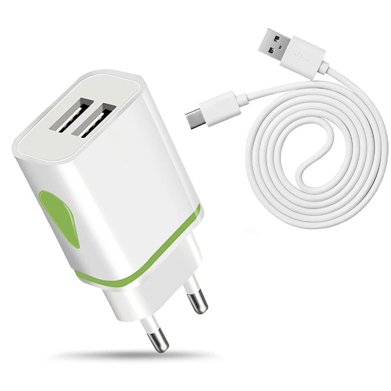 Funda de Cable tipo C para Galaxy A2 Core A6 Plus A8 A9 A7 A5 J3 J8 J6 cargador tipo C, adaptador de enchufe europeo de 3M|Fundas antigolpes para -