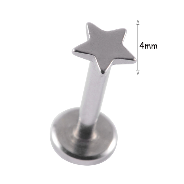 Stainless Steel Heart Ball Moon Labret Stud Lip Ring Earring Ear Studs Ear Cartilage Tragus Helix Lobe Piercing Body Jewelry