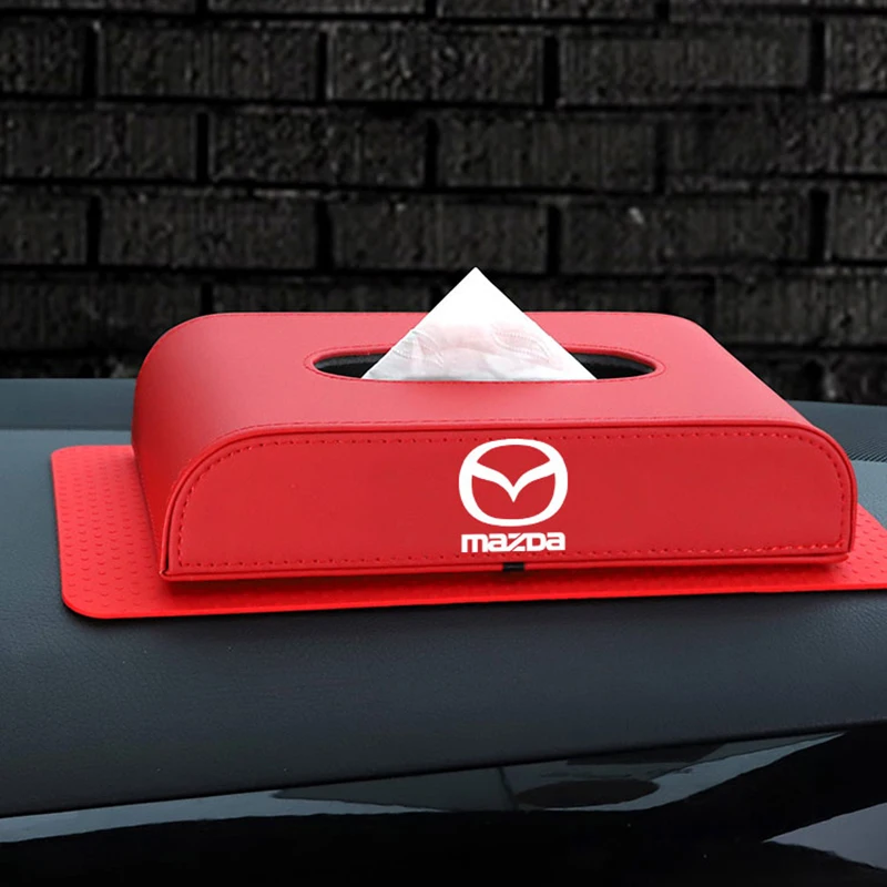 

1 Pcs Car Tissue Box Set Tissue Box Holder Interior Decoration Box for Mazdas 5 6 323 626 RX8 7 MX3 MX5 Atenza Axela Accessories