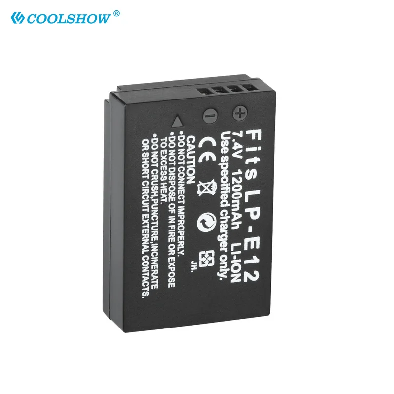 Camera battery LP-E12 LPE12 LP E12 1200mAh for Canon Rebel SL1 100D Kiss X7 EOS-M EOS M M2 EOS M10 M50 M100 1200mAh Batteries