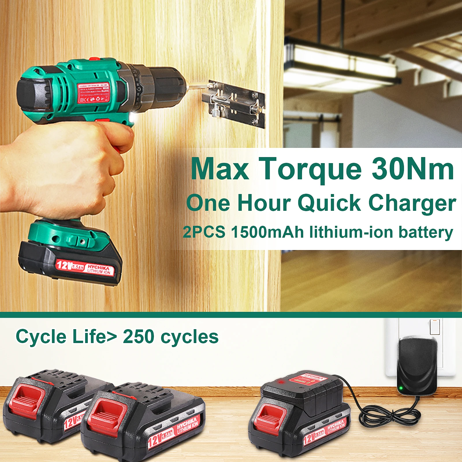 充電式レシプロソー HYCHIKA 12V 電動のこぎり バッテリ2個付 充電式レシプロソー HYCHIKA 12V 電動のこぎり バッテリ2個付