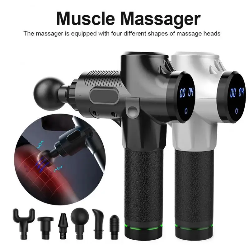

1200-3200r / Min LCD Digital Massage Gun Percussion Massager Muscle Vibration Relaxation Therapy Muscle Pain Relief Body Shaping