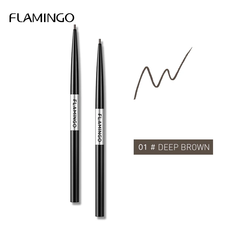 Фламинго черный тонкий профессиональный карандаш для бровей водонепроницаемый стойкий водонепроницаемый не легко обесцвечиваемый коричневый карандаш для бровей подарок b1022 - Цвет: b1022-1