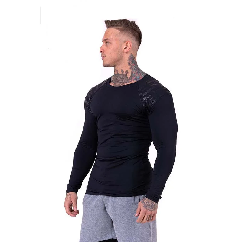 New Long Sleeve Compression Shirt Men Dry Fit Running T-shirts Workout Training Tees Gym Sport T Shirt Men Muscle Jogging Tops