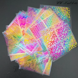 10Pcs DP-Series Golden Marble Line Nail Stickers Wave spots Striping Tape Winter Manicure Charm Nail Design Decor Art Decals