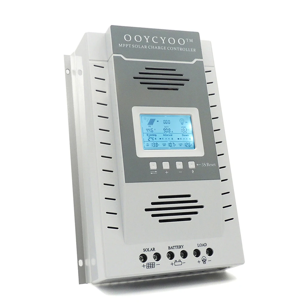 100A 80A 60A MPPT солнечная ЖК-панель регулятор заряда 12 V/24 V USB5V