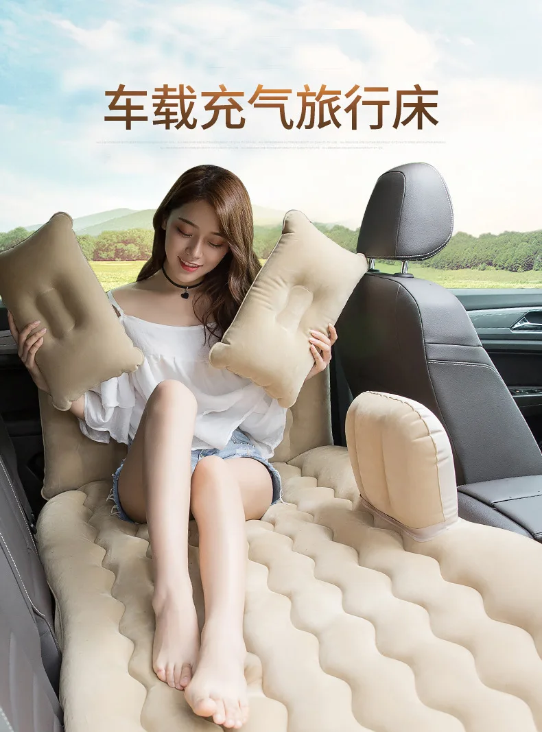 Cama com a Cabeça de Proteção Perua na Cama Multifuncional Engrenagem Automóvel Carro Cama Inflável Colchão 2 Multifuncional cama com a cabeça de proteção