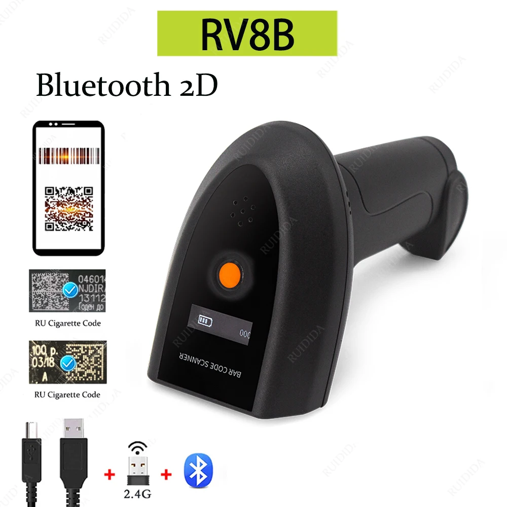 high speed scanner AI Intelligent Voice Barcode Scanner 2d Wireless Code Reader Scanner Wireless 2D Bluetooth Bar code Scanner QR Code Reader 2d portable document scanner Scanners