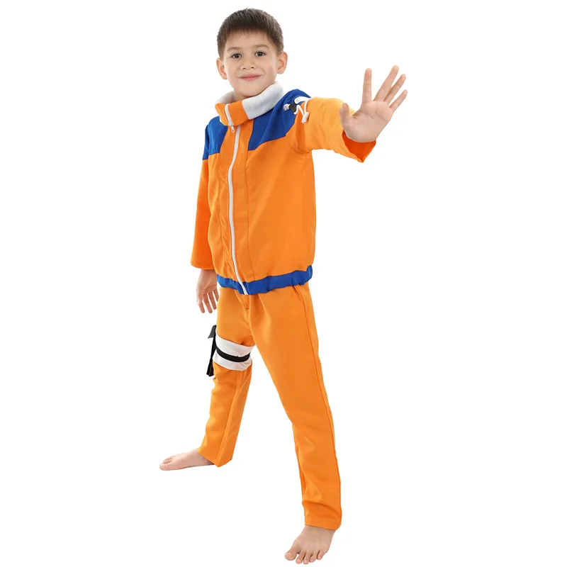 Kids Uzumaki Naruto Cosplay Costume Costumes For Boys Jacket Pants