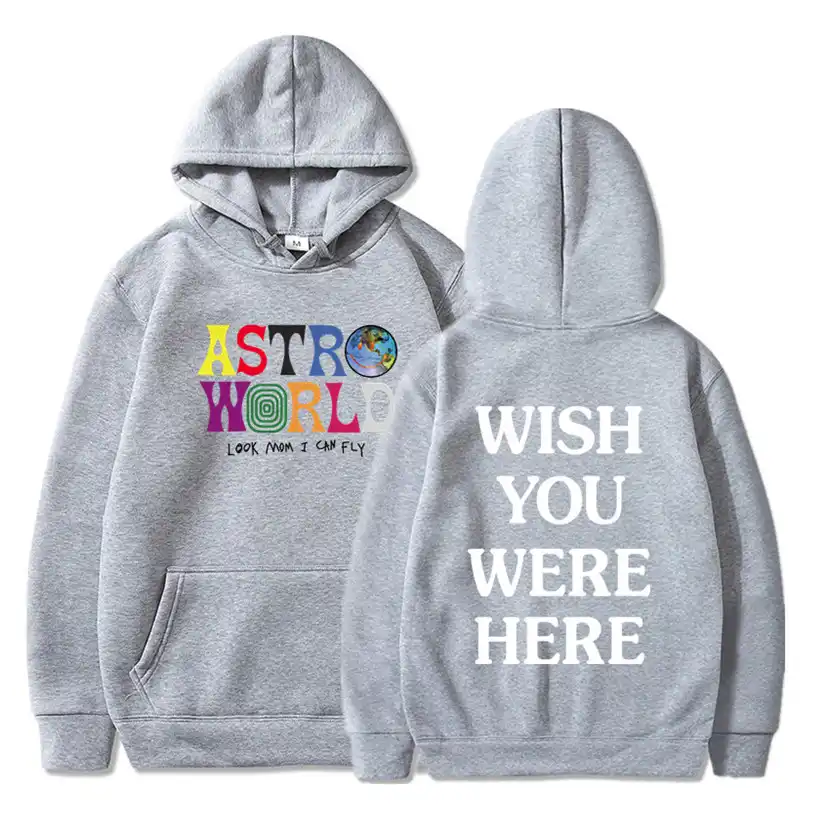 Grey astroworld hoodie Clearance