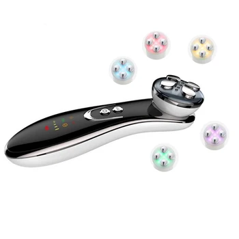 

Black RF Radio Frequency Facial LED Photon Skin Care Device Face Lifting Tighten Wrinkle Removal Face Beauty Tool