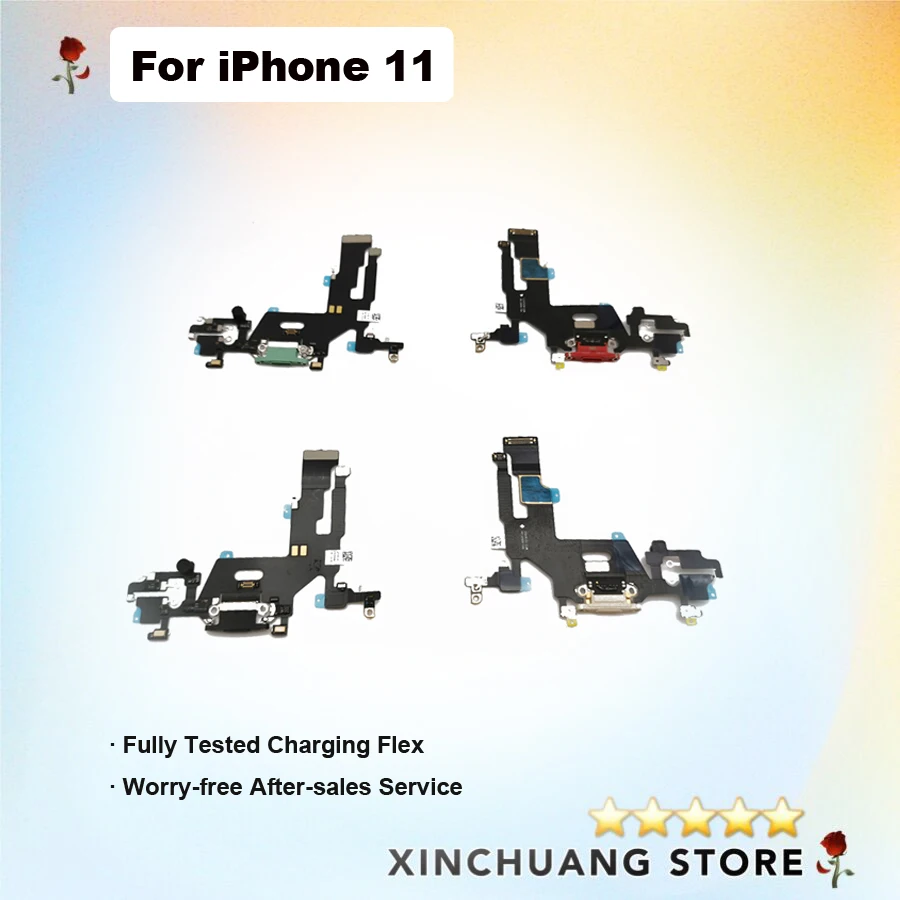 Оригинальный цветной зарядный порт USB док разъем гибкий кабель для iPhone 11 с