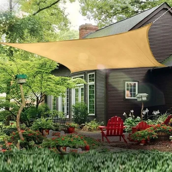 

Sun Shade Sail UV Blocks Sand Rectangle Shade Sail Awning Durable Shade Cover for Deck Patio Garden Yard TUE88
