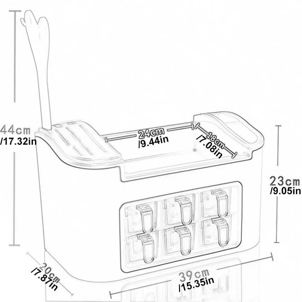 

Multi-Function Kitchen Rack Seasoning Box Seasoning Can Bottle Set Combination Knife Holder