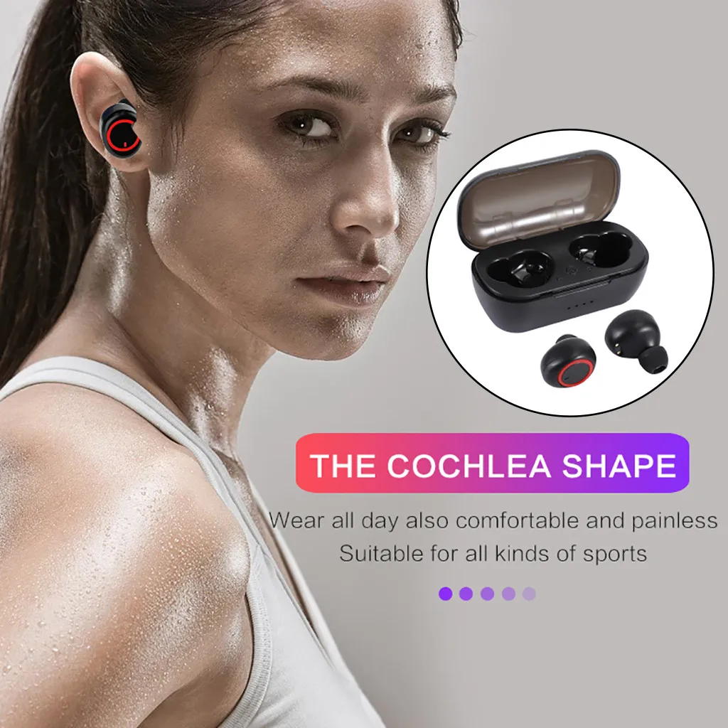 2019 Bluetooth 5 0 гарнитура Беспроводные спортивные наушники Близнецы мини