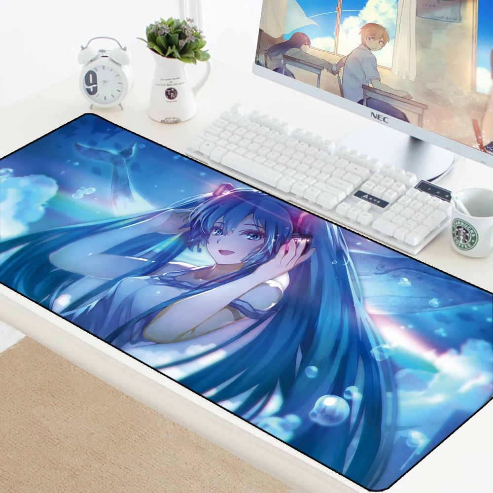 

70x30cm XL Lockedge Large Gaming Mouse Pad Computer Gamer Anime Rubber Pad Keyboard Mouse Mats Desk Mousepad for PC Hatsune Miku