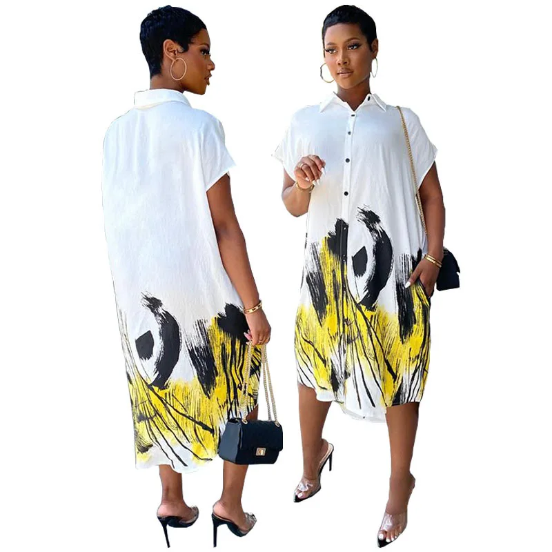 Long Shirt Casual Dress Dashiki Women