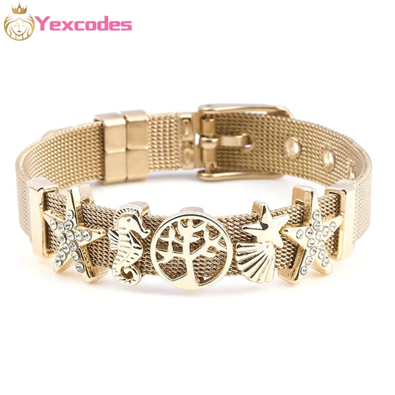 

Yexcodes Ocean Heart Tree of Life Stainless Steel Bracelet Men's and Women's Festival Brand Bracelet Gift