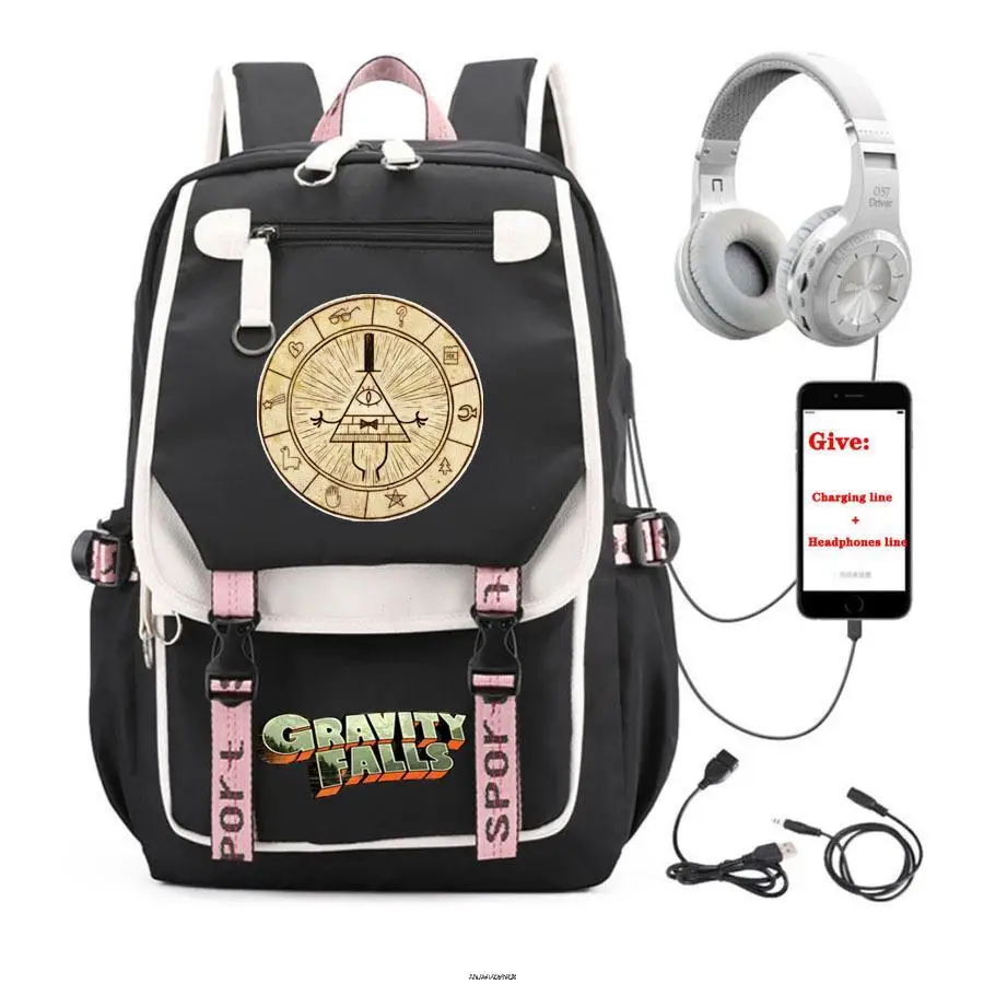 Happy shopping Gravity Falls Backpack Bill Cipher Canvas School Bag