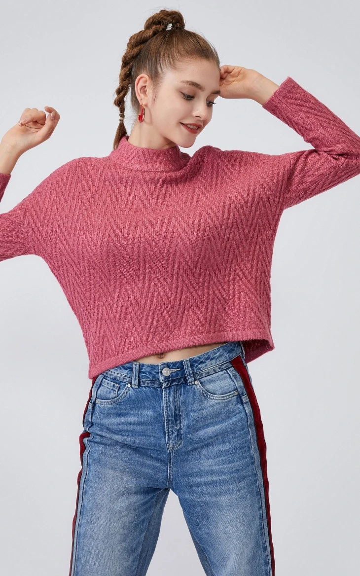 skøn Mount Vesuv manifestation Vero Moda Women's Vintage Turtleneck Drop shoulder Weaving Loose Fit  Knitted Top Sweater | 319313527|Pullovers| - AliExpress