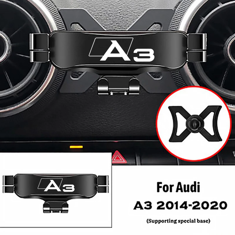 Для Audi A3 S3 8V 2014-2020 воздуховыпускное отверстие зажим подставка для крепления GPS