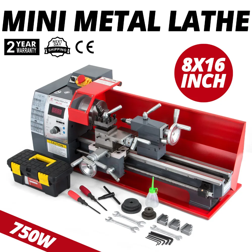 

Mini Metal Lathe 750W Free Shipping Cutter Digital Milling Variable Speed