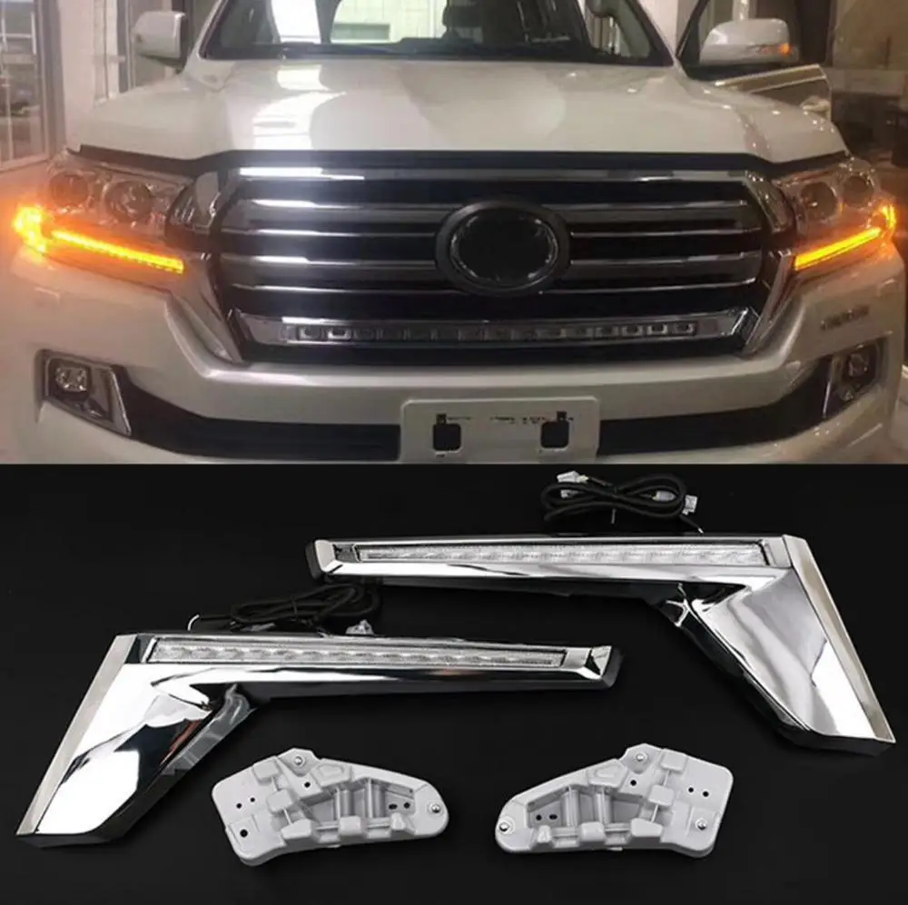 Высокое качество Водонепроницаемый 12V светодиодный DRL Противотуманные туман сигнальные лампы светильник лампа для форд фиеста 2013