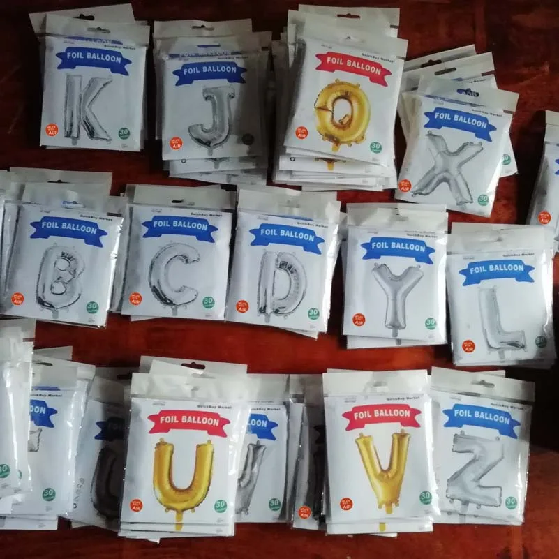 30inch letter and number foil balloon package design -5