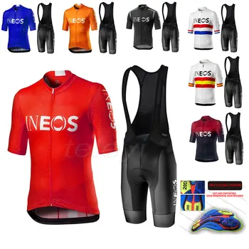 

ineos 2020 Summer Short Sleeve Cycling Set Mountain Bike Clothing Breathable Cycling Jerseys Clothes Maillot Ropa Ciclismo