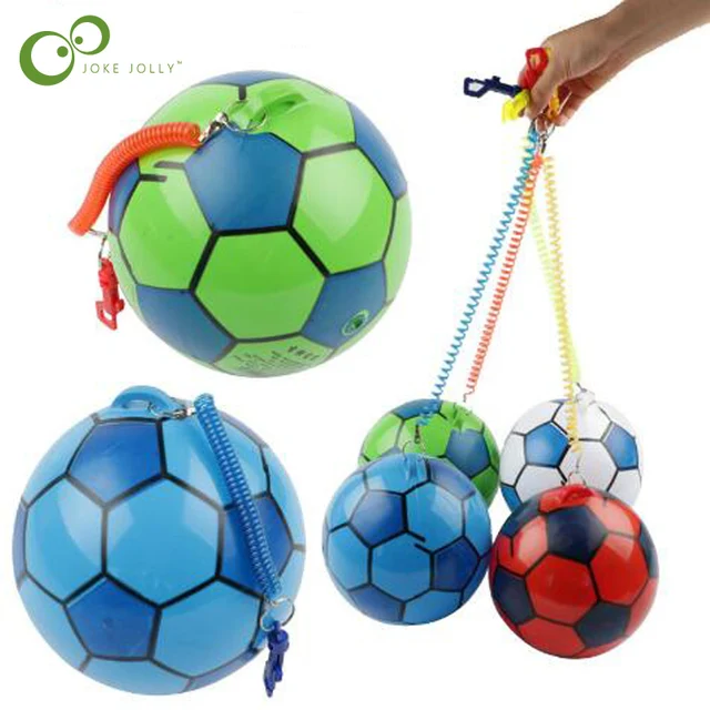 1Pc Lovely Bouncing Ball with Telescopic Belt Children Inflatable Ball 22cm  Play Football Game Sport Toys ZXH 1