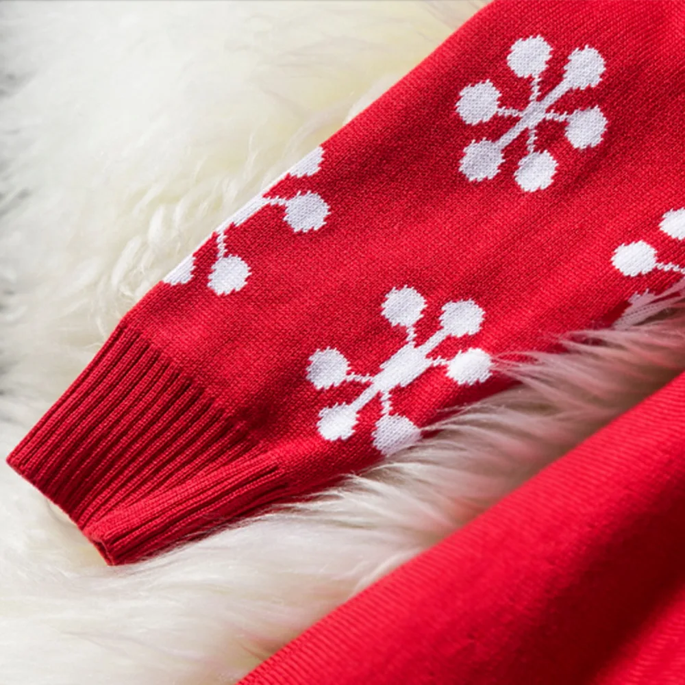 Christmas Dress Girl Elk Print Knee Length Dress Autumn Winter Long Sleeve Party Dress Cute kids Dresses For Girls vestidos D30