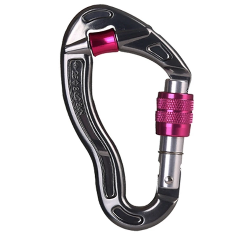 

Rock Climbing Lock Hook with Pulley Alloy Carabiner on for Mountain Emergency Safety Survival Tools