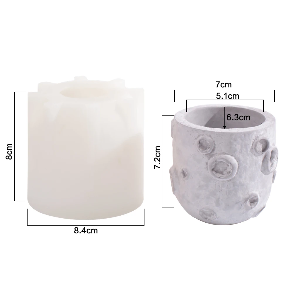 Silicone concreto flowerpot molde diy cimento vela