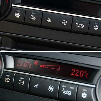 

Decal AC Button Trim For BMW X5 E70 X6 E71 Black Auto Air Conditioning