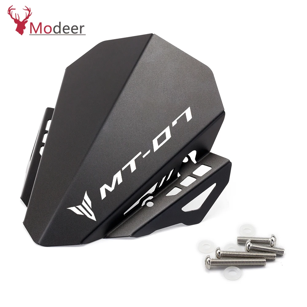Motorcycle Windshield For YAMAHA MT07 MT-07 FZ-07 2018 2019 Motorbike Wind Deflector Windscreen Aluminum MTFZ 07 (1)