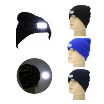 

Children Fun Cool LED Lamp Knitted Cap Luminous Hat Beanie Skull Cap Adult Wool Knitted Light Up Hat Party Supplies Kids Gifts