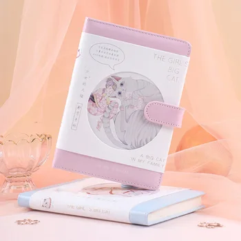 

Cute Cat Pattern PU Magnetic Buckle Notebook Journal Sketchbook Diary Hand Account Weekly Planner School Writing Book 2020