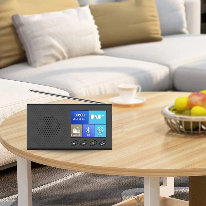 Радиостанция DAB с 2 4 дюймов Цвет ЖК дисплей Sn Перезаряжаемые портативный цифровой