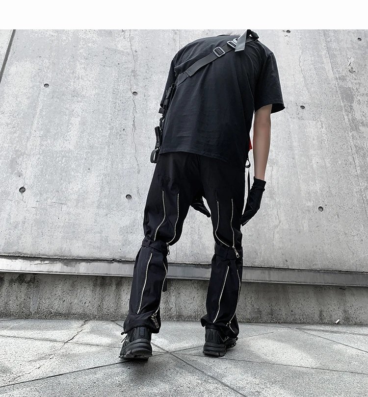 cargo sweatpants for men Streetwear Hip Hop Cargo Pants Men Woman 2021 Rashion Baggy Pockets Ribbon Joggers Pants Male Japanes Style Black Harem Pants superdry cargo pants