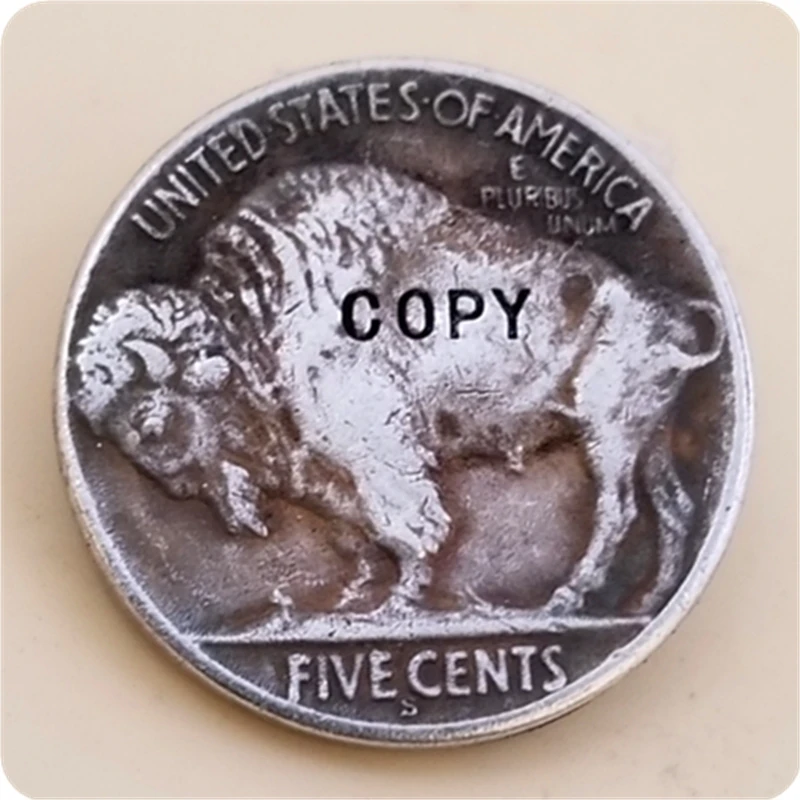Хобо Никель Coin_Type# 36_1935-S с гравировкой в виде американского бизона из никеля копия монет
