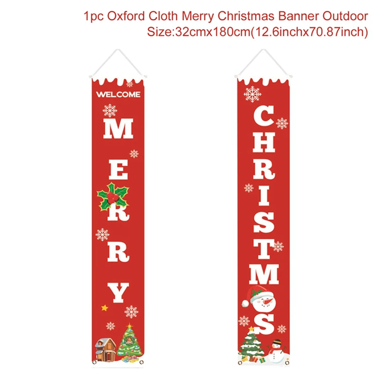 Christmas Banner 1 Домашний Рождественский дверной баннер, знак крыльца, Рождественское украшение для дома, Рождественский кулон, рождественские украшения Navidad - Цвет: Christmas Banner 1