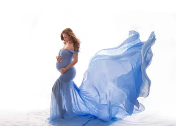 

Long Maternity Photography Props Pregnancy Dress For Photo Shooting Off Shoulder Pregnant Dresses For Women Maxi Maternity Gown