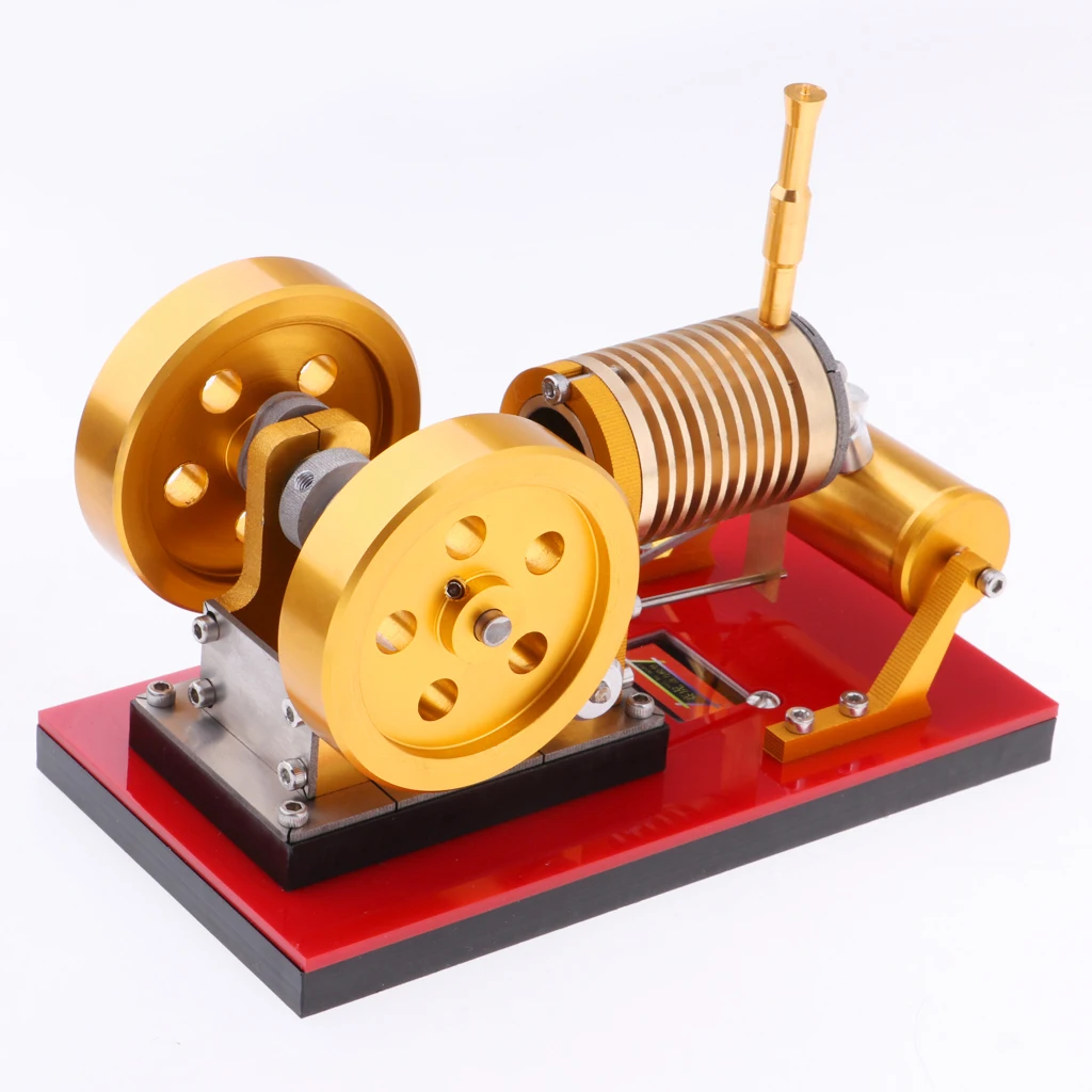 Flame Licker Eater Pattern Double-flywheel Stirling Engine Motor Hot Air Steam Power Generator Model Physical Experiment
