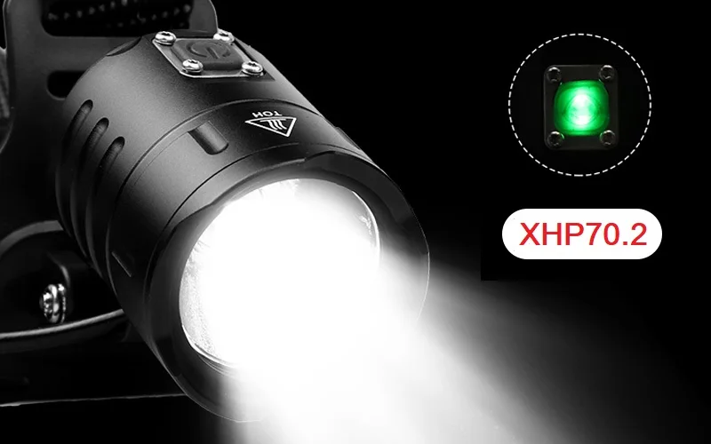8000 Люмен XHP70.2 фара 18650A фонарь светодиодный перезарядки Фары Водонепроницаемый головной светильник XHP70 головки вспышки света светильник USB зарядка светильник