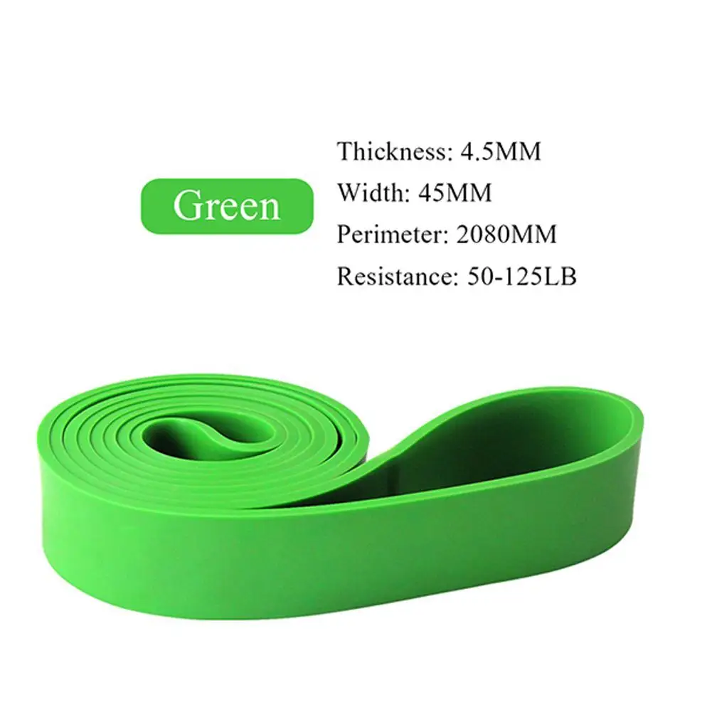 HiMISS веревка для йоги, тяжелая резиновая петля, Тяговая веревка, Спортивная растягивающаяся Натяжная повязка на запястье из латекса - Цвет: 4.5x45mm green