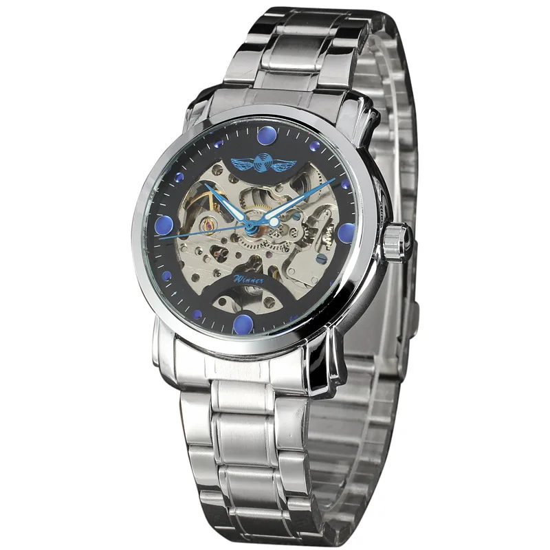 

Factory Direct Selling T-Winner Hollow out Men Fully Automatic Analog Watch Men's Automatic Analog Watch Steel Belt