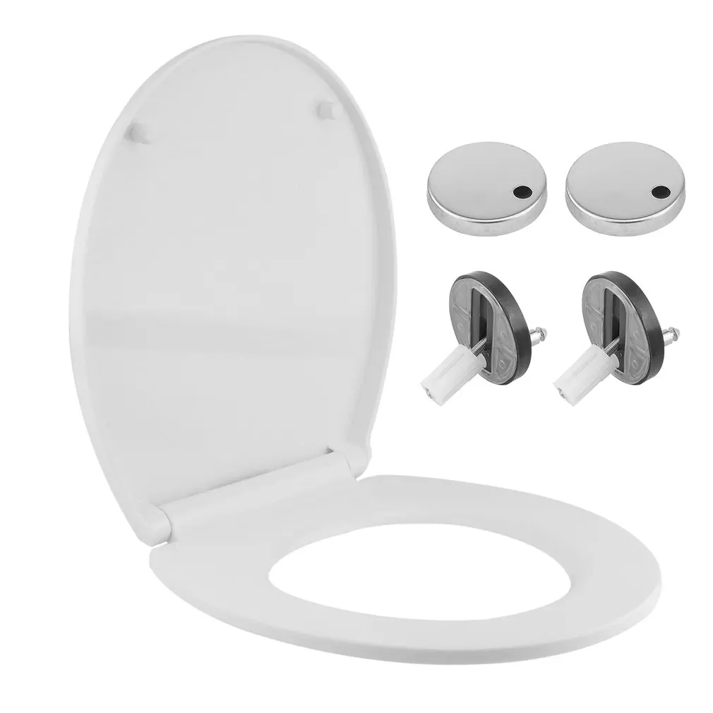 

O Shaped Comfortable Family Home Ergonomic Toilet Seat Lid Cover Easy To Clean Quick Release Bathroom Accessories