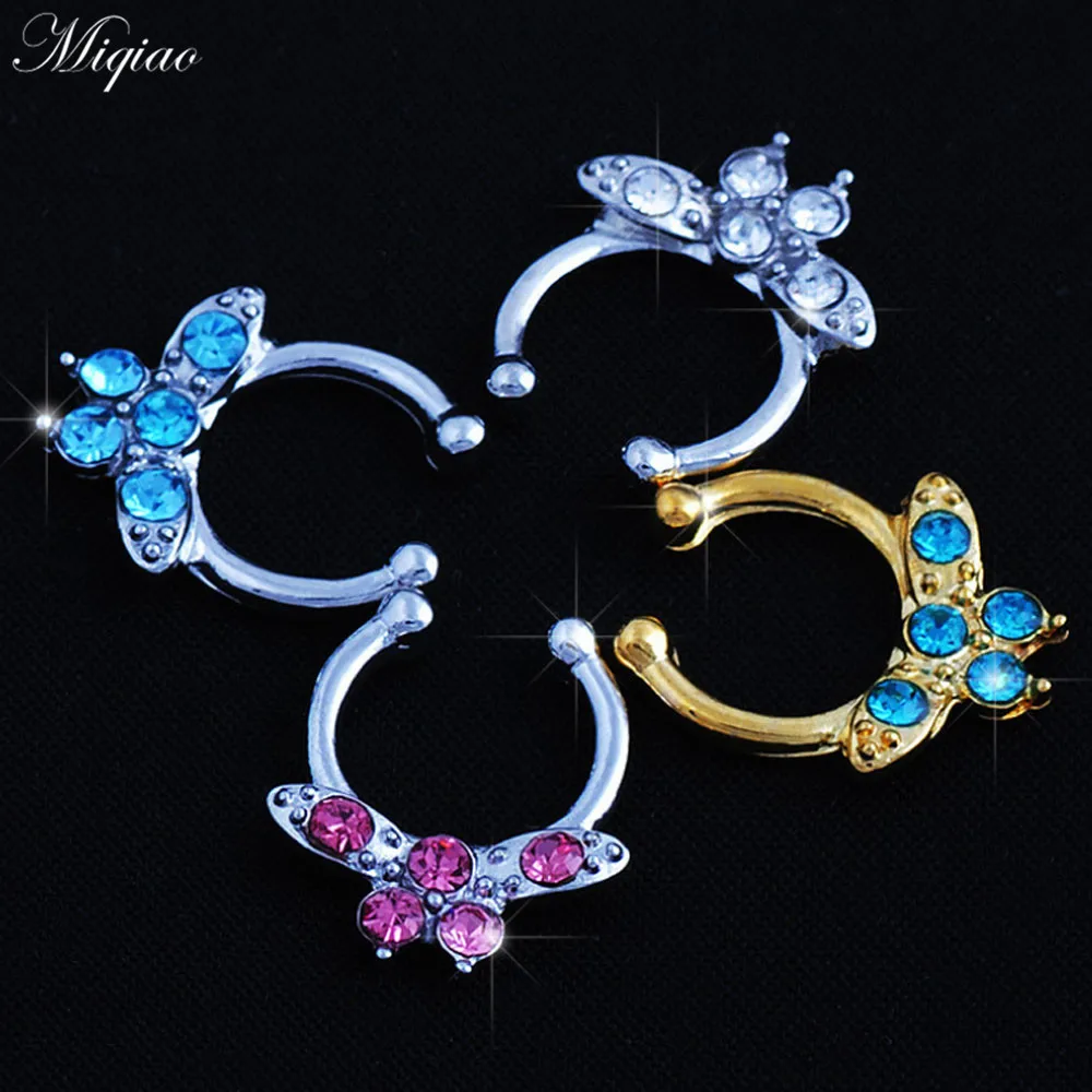 

Miqiao 2pcs Fashionable C-shaped Clip Nose Ring Hypoallergenic Nose Clip Nose Jewelry