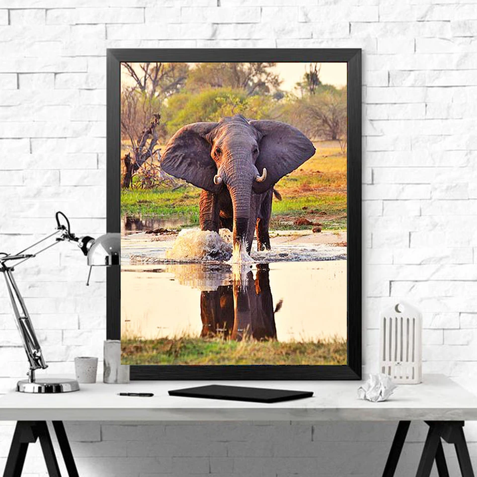 Broderie diamant thème éléphant et animaux – Image 2